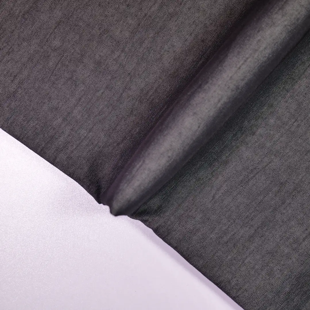 China Fabric for Shirt,Pants,Blouse,Crop Top,Over Shirt Knit Denim Look Woven Blended Fabric Rayon Nylon Black color buy from China wholesaler bulk order at wholesale price free worldwide shipping Alibaba