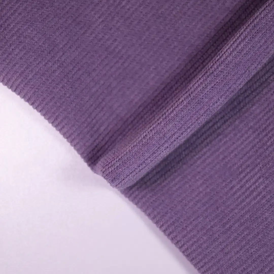 China Fabric for Jackets,Blazer,Hoodie,Uniform knitted Corduroy Knit Fabric Polyester Spandex Purple color buy from China wholesaler bulk order at wholesale price free worldwide shipping Alibaba