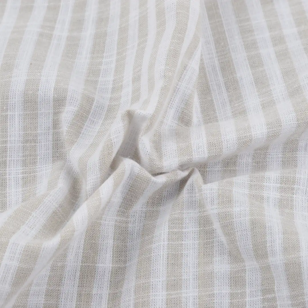 Bangladesh Fabric for Shirt,Blouse,Crop Top Cotton Slub Natural Woven Fabric Cotton Slub White/Beige YD color buy from Bangladesh wholesaler bulk order at wholesale price free worldwide shipping Alibaba