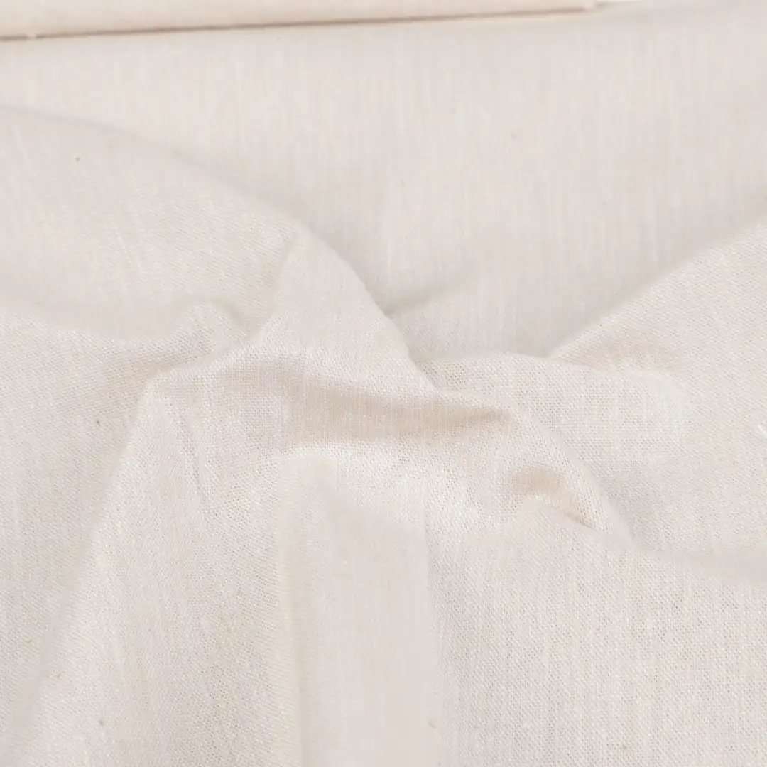 Bangladesh Fabric for Shirt,Casual Long Sleeve Crop Shirt,Cropped V-Neck Shirt,French Ruffle Collar Shirt Linen/Cotton Plain Natural Woven Fabric Cotton Linen Spandex Beige color buy from Bangladesh wholesaler bulk order at wholesale price free worldwide shipping Alibaba