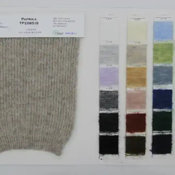 China Yarn for Shirt Long Sleeve Button (Sweater),Shirt Long Sleeve Zipper (Sweater),Shirt Half Sleeve Button (Sweater) Mossy Yarn Fancy Yarn Acrylic Recycled Polyester Polyester Elastane LL01 color buy from China wholesaler bulk order at wholesale price free worldwide shipping Alibaba