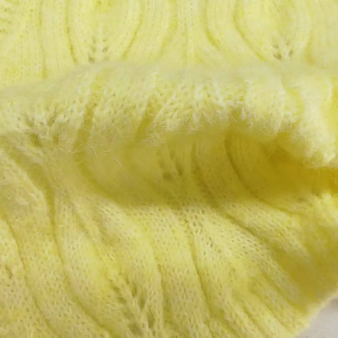 China Yarn  Mossy Yarn Fancy Yarn Recycled Polyester Acrylic Wool Spandex yellow color buy from China wholesaler bulk order at wholesale price free worldwide shipping Alibaba