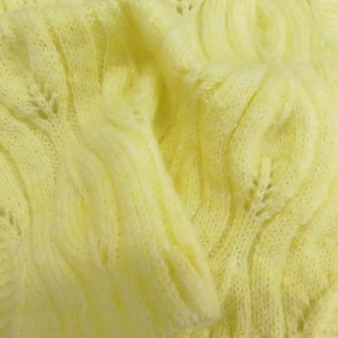 China Yarn  Mossy Yarn Fancy Yarn Recycled Polyester Acrylic Wool Spandex yellow color buy from China wholesaler bulk order at wholesale price free worldwide shipping Alibaba