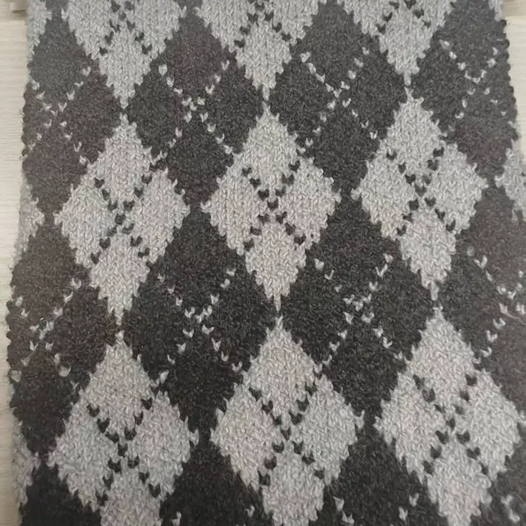 China Yarn for Open Cardigan (Sweater),Half-Zipper Cardigan (Sweater),Round Neck Pullover (Sweater),Crop Top Pullover (Sweater) Mossy Yarn Fancy Yarn BCI Cotton Recycled Polyester Spandex Black and gray color buy from China wholesaler bulk order at wholesale price free worldwide shipping Alibaba