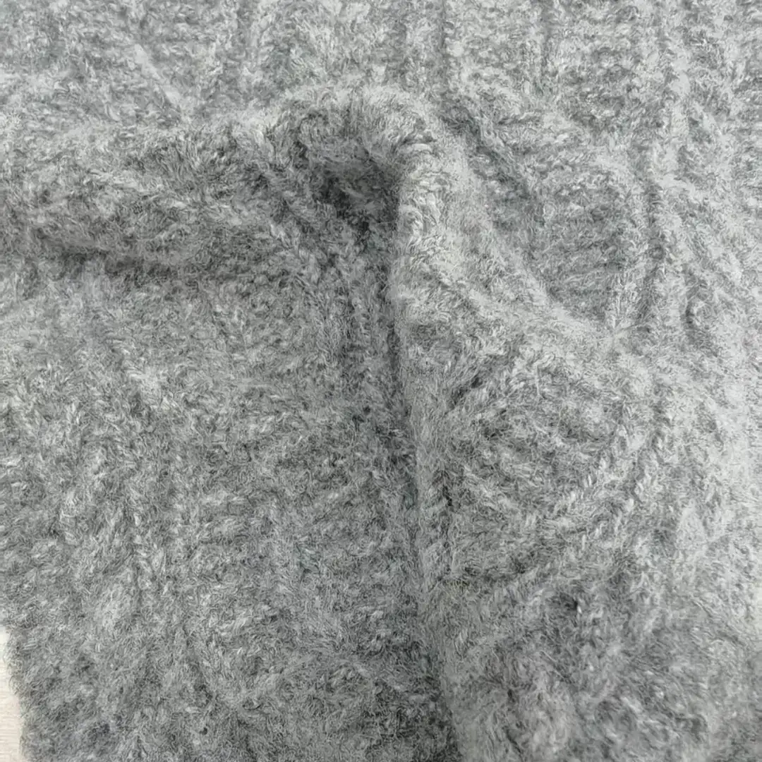 China Yarn for Open Cardigan (Sweater),Crew Neck Pullover (Sweater),Hoodie  (Sweater) Mossy Yarn Fancy Yarn Recycled Polyester Spandex Gray color buy from China wholesaler bulk order at wholesale price free worldwide shipping Alibaba