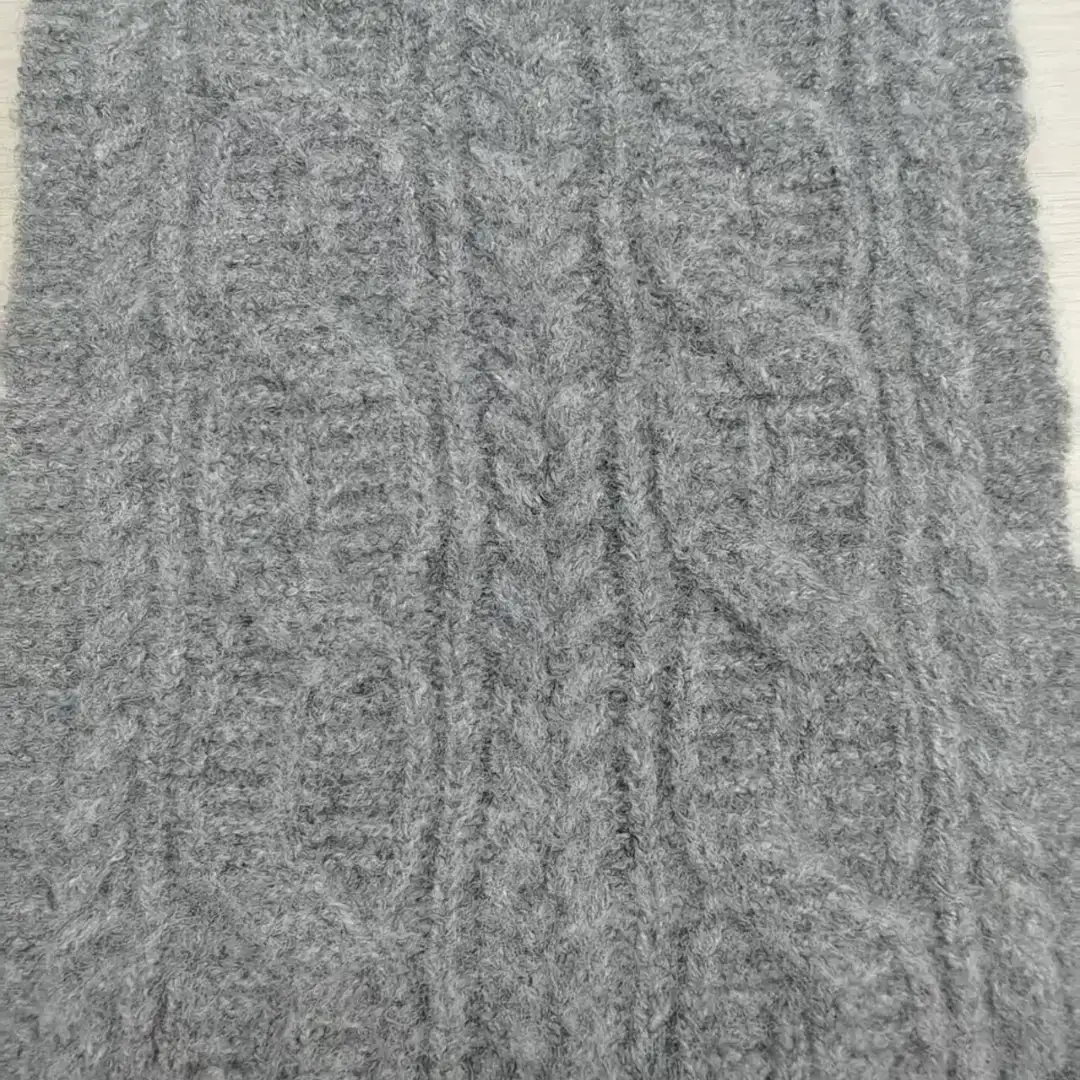 China Yarn for Open Cardigan (Sweater),Crew Neck Pullover (Sweater),Hoodie  (Sweater) Mossy Yarn Fancy Yarn Recycled Polyester Spandex Gray color buy from China wholesaler bulk order at wholesale price free worldwide shipping Alibaba