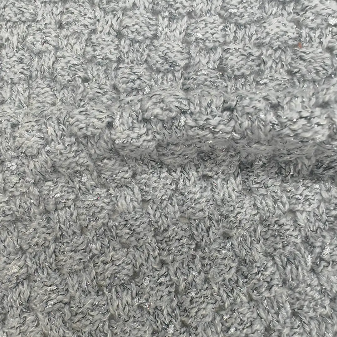 China Yarn for Crop Top,Open Cardigan (Sweater),Half-Zipper Cardigan (Sweater) Knot Yarn Fancy Yarn Recycled Polyester BCI Cotton Acrylic Gray color buy from China wholesaler bulk order at wholesale price free worldwide shipping Alibaba