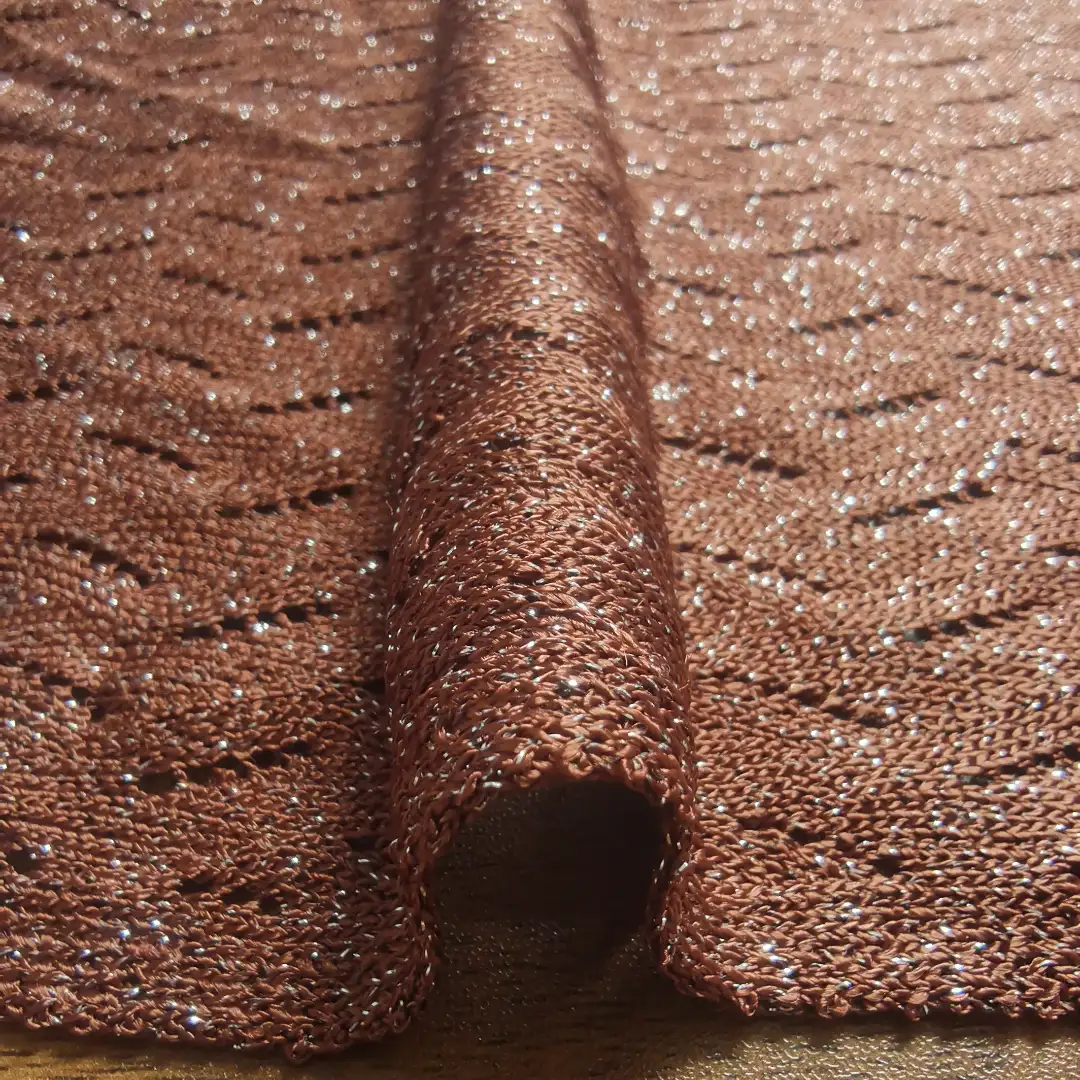 China Yarn for Open Cardigan (Sweater) Lurex Lurex Viscose Lurex 深棕色 color buy from China wholesaler bulk order at wholesale price free worldwide shipping Alibaba
