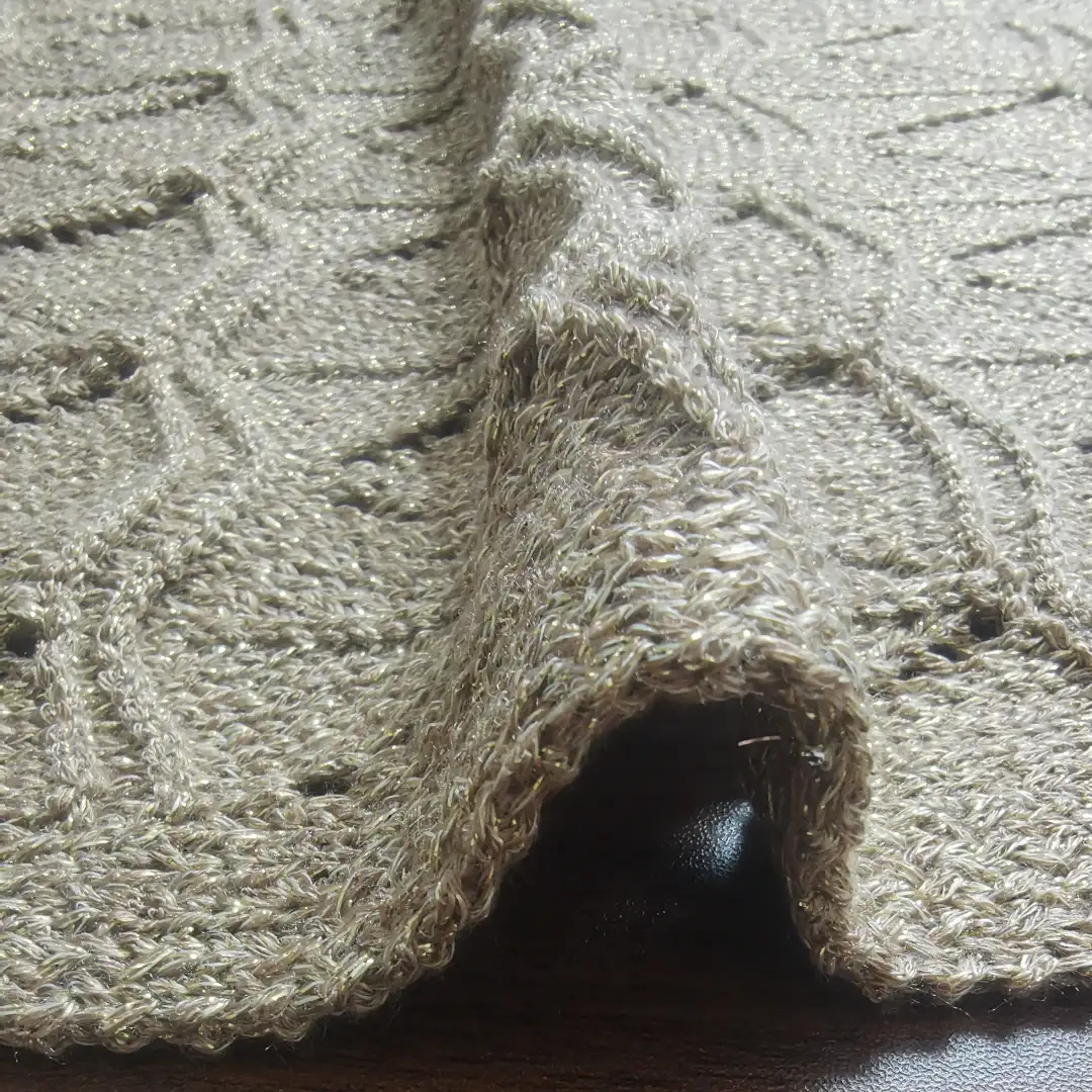 China Yarn for Open Cardigan (Sweater) Lurex Lurex Acrylic Lurex 杏色 color buy from China wholesaler bulk order at wholesale price free worldwide shipping Alibaba