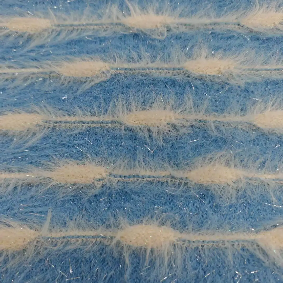 China Yarn for Crop Top,Hoodie,Full-Zipper Cardigan (Sweater),Round Neck Pullover (Sweater) Cat Feather Yarn Fancy Yarn Nylon METALLIC GOLD Blue and white color buy from China wholesaler bulk order at wholesale price free worldwide shipping Alibaba