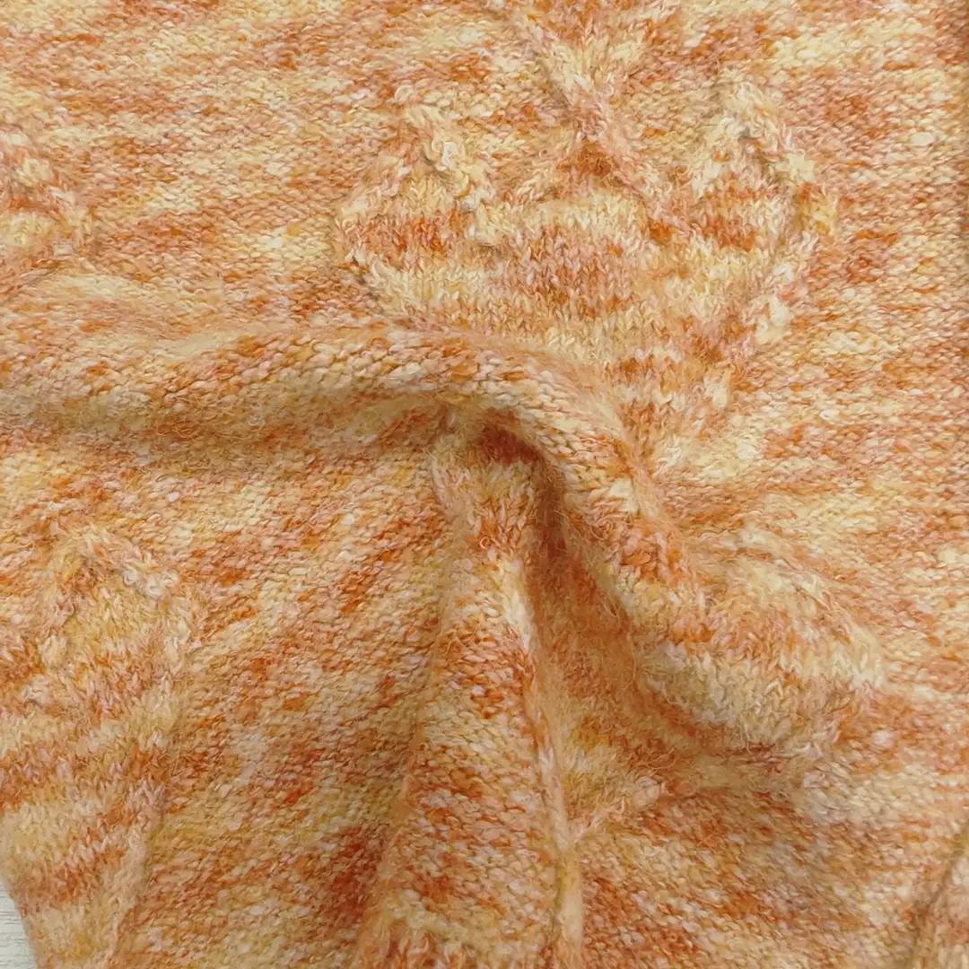 China Yarn for Open Cardigan (Sweater),Round Neck Pullover (Sweater),Hoodie  (Sweater) Mossy Yarn Fancy Yarn Cotton Acrylic Polyester Nylon Spandex orangered color buy from China wholesaler bulk order at wholesale price free worldwide shipping Alibaba