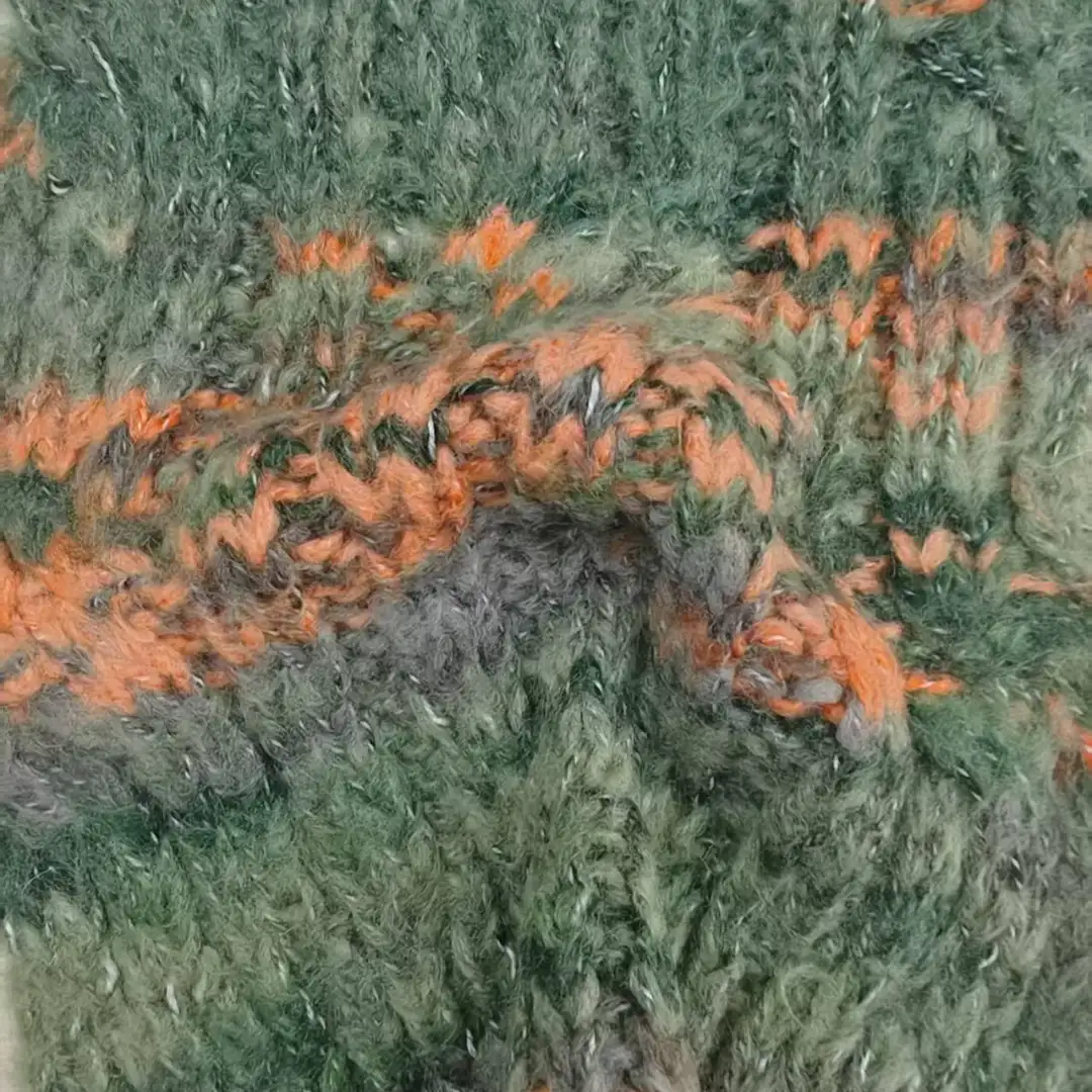 China Yarn for Crop Top,Hoodie,Open Cardigan (Sweater) Mossy Yarn Fancy Yarn Acrylic Polyester Green, gray and orange color buy from China wholesaler bulk order at wholesale price free worldwide shipping Alibaba