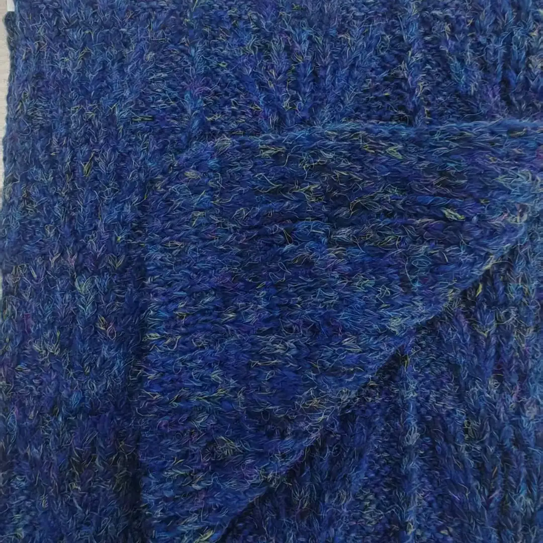 China Yarn for Hoodie,Open Cardigan (Sweater),Round Neck Pullover (Sweater),Crop Top Pullover (Sweater) Air Spun Yarn Fancy Yarn Polyester Recycled Polyester Wool Dark blue color buy from China wholesaler bulk order at wholesale price free worldwide shipping Alibaba