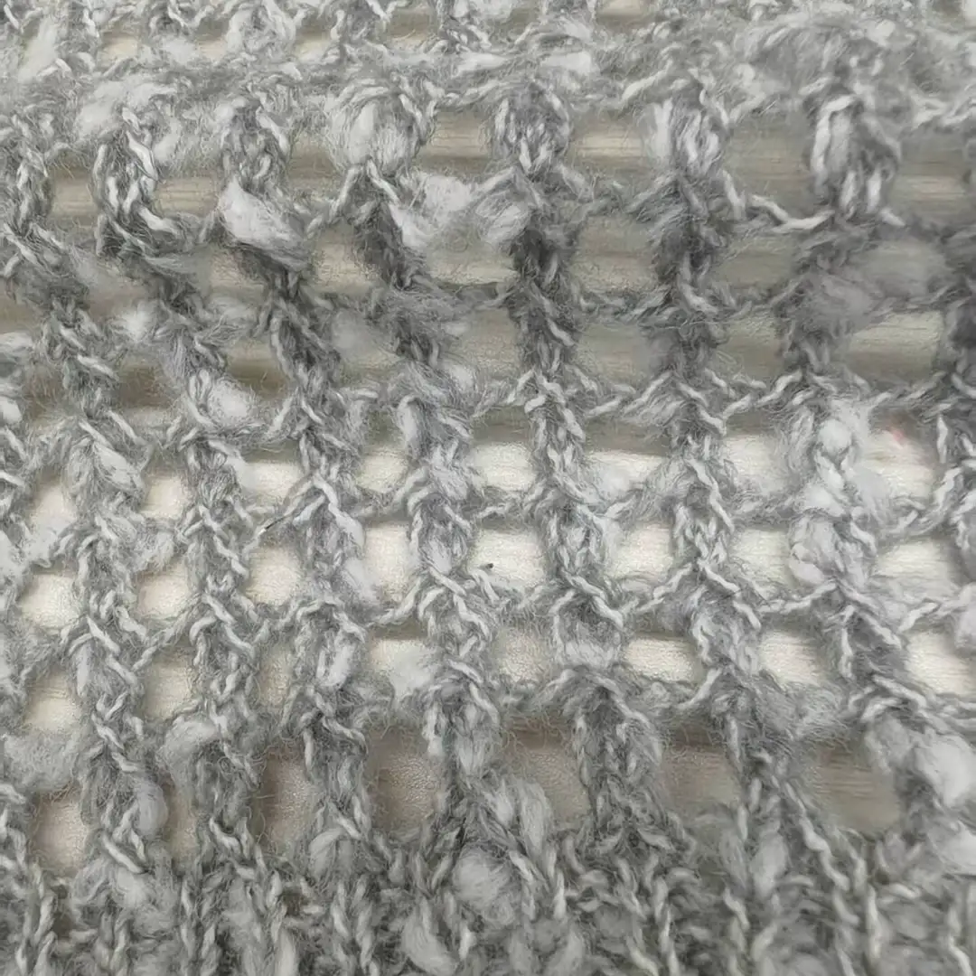 China Yarn for Crop Top,Hoodie,Open Cardigan (Sweater),Full-Zipper Cardigan (Sweater) Knot Yarn Fancy Yarn Polyester Wool Gray color buy from China wholesaler bulk order at wholesale price free worldwide shipping Alibaba