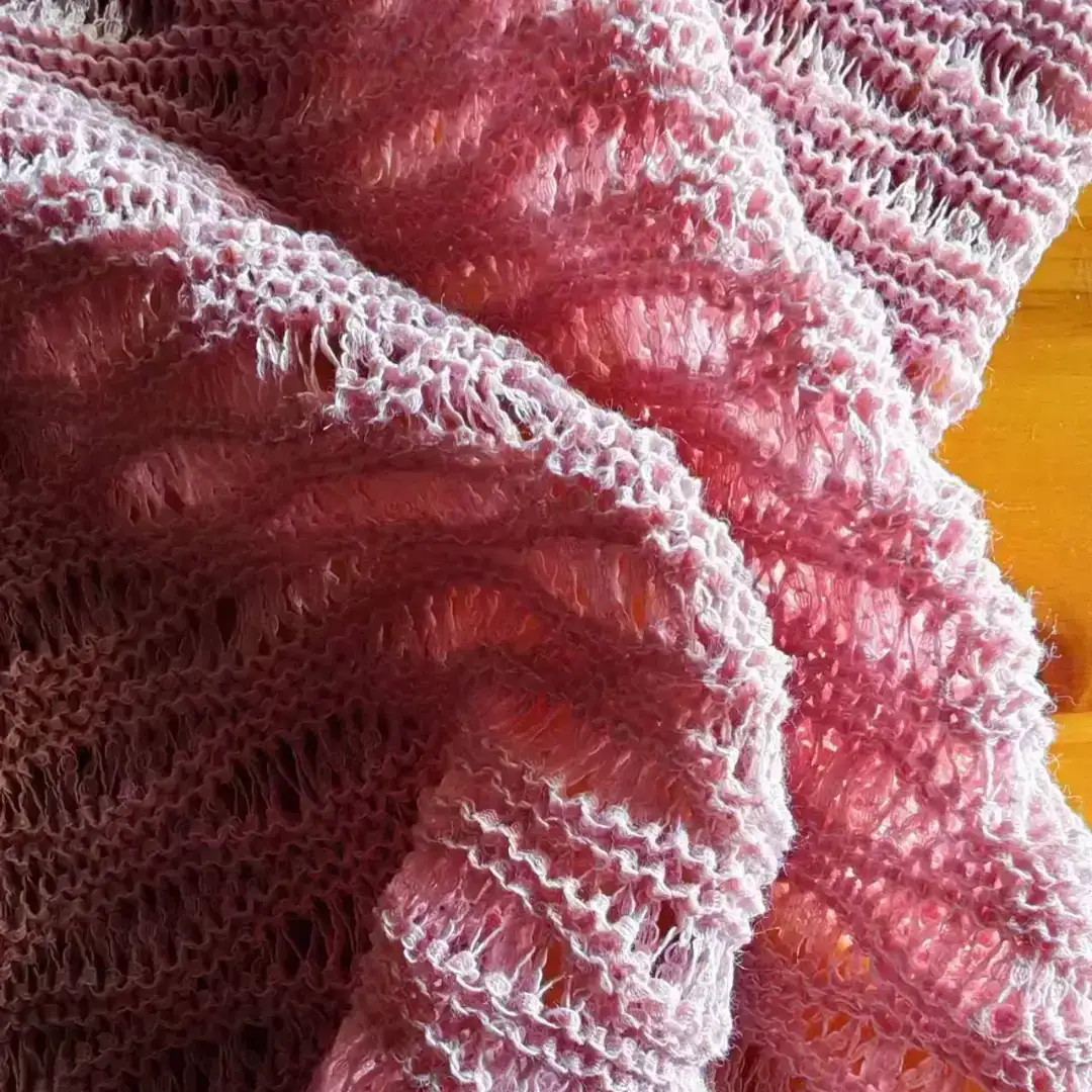 China Yarn for Open Cardigan (Sweater),Loungewear Tubular Tape Yarn Fancy Yarn Nylon Acrylic pink color buy from China wholesaler bulk order at wholesale price free worldwide shipping Alibaba