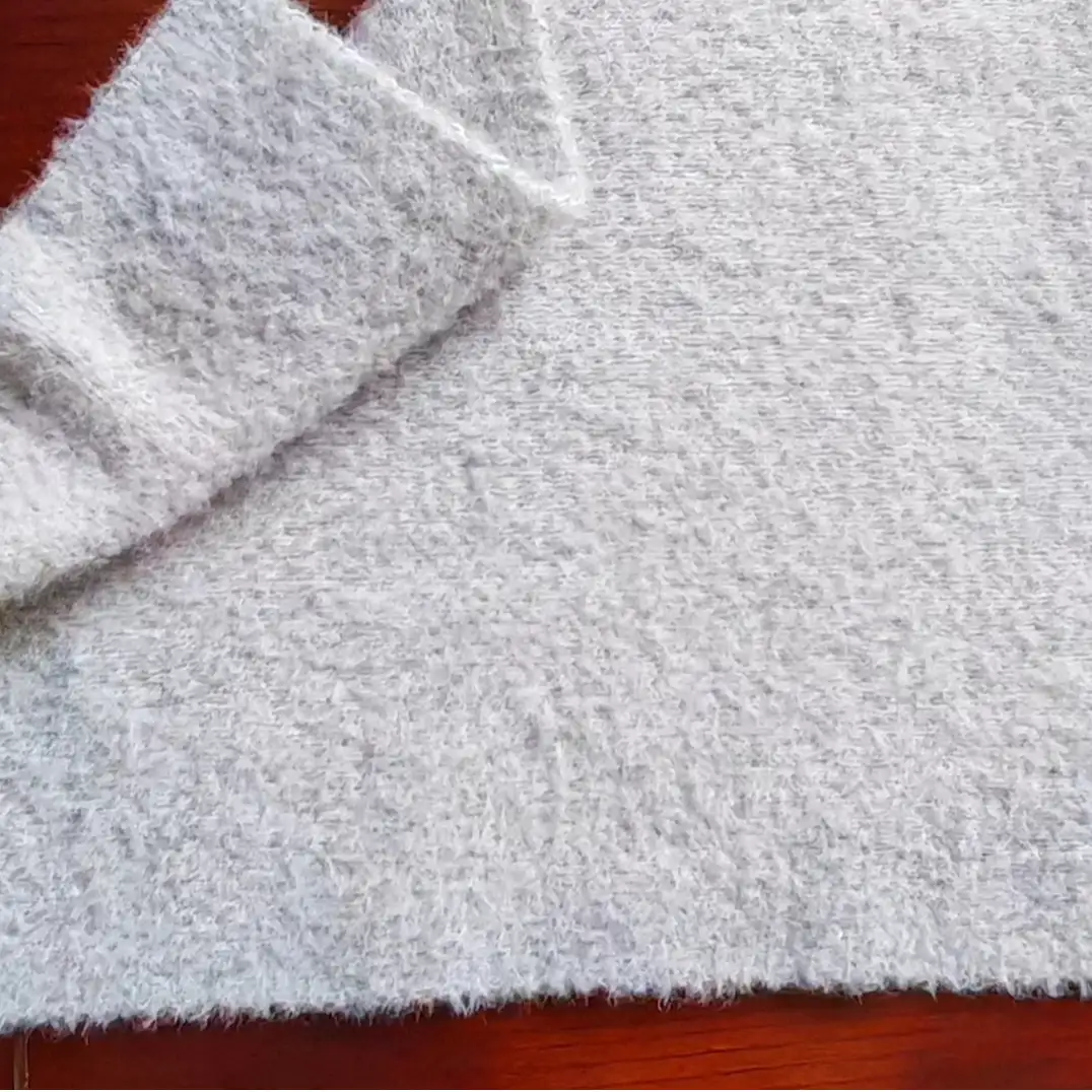 China Yarn for Crop Top,Round Neck Pullover (Sweater) Cat Feather Yarn Fancy Yarn Nylon Polyester grey color buy from China wholesaler bulk order at wholesale price free worldwide shipping Alibaba