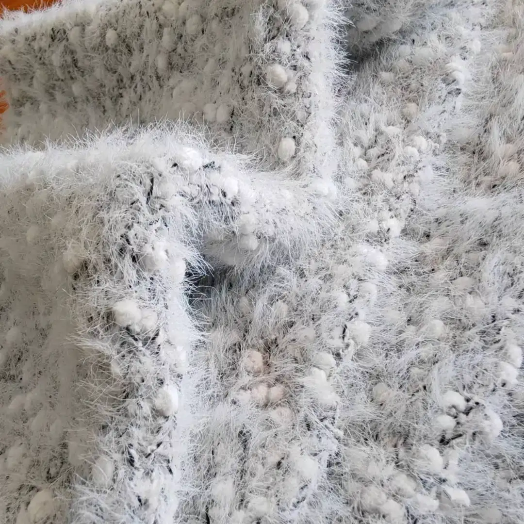 China Yarn for Round Neck Pullover (Sweater),Crew Neck Pullover (Sweater),Crop Top Pullover (Sweater),Loungewear,Roll Neck Jumper (Sweater) Cat Feather Yarn Fancy Yarn Polyester Polyamide white and black color buy from China wholesaler bulk order at wholesale price free worldwide shipping Alibaba