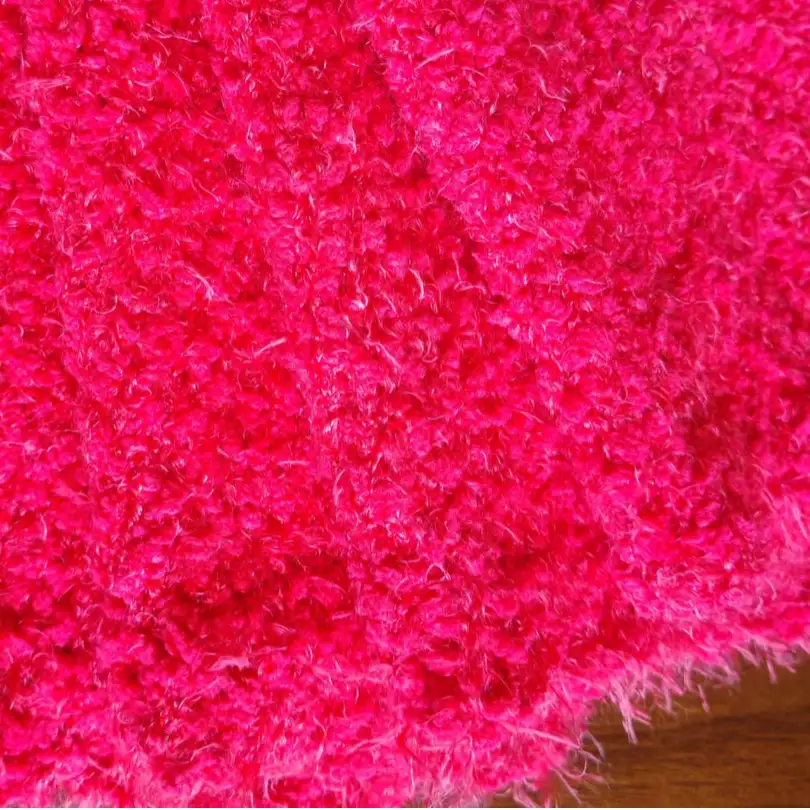 China Yarn for Round Neck Pullover (Sweater),Crew Neck Pullover (Sweater),Crop Top Pullover (Sweater),Loungewear,Tube Top and Mini Skirt Set (Sweater) Teddy Yarn Fancy Yarn Polyester red color buy from China wholesaler bulk order at wholesale price free worldwide shipping Alibaba