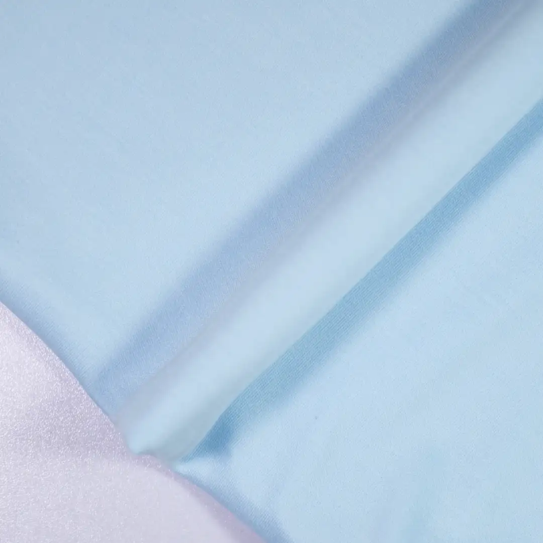 China Fabric for T-Shirt,Polo Shirt,Shorts,Jogger Single Jersey Knit Fabric Cotton Poly Lactic Acid（PLA) Modal Blue color buy from China wholesaler bulk order at wholesale price free worldwide shipping Alibaba