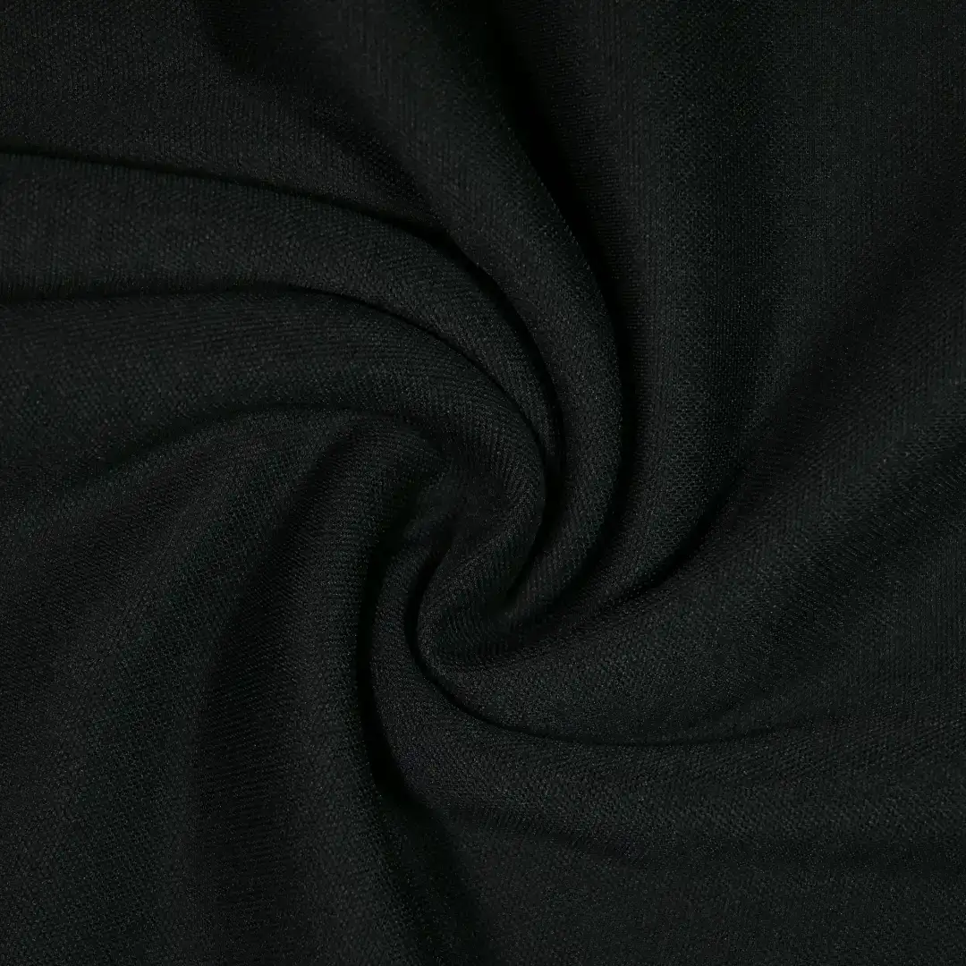 China Fabric for Pants,Loungewear,Tracksuits Pique Knit Fabric Poly Lactic Acid（PLA) Polyester Spandex Black color buy from China wholesaler bulk order at wholesale price free worldwide shipping Alibaba