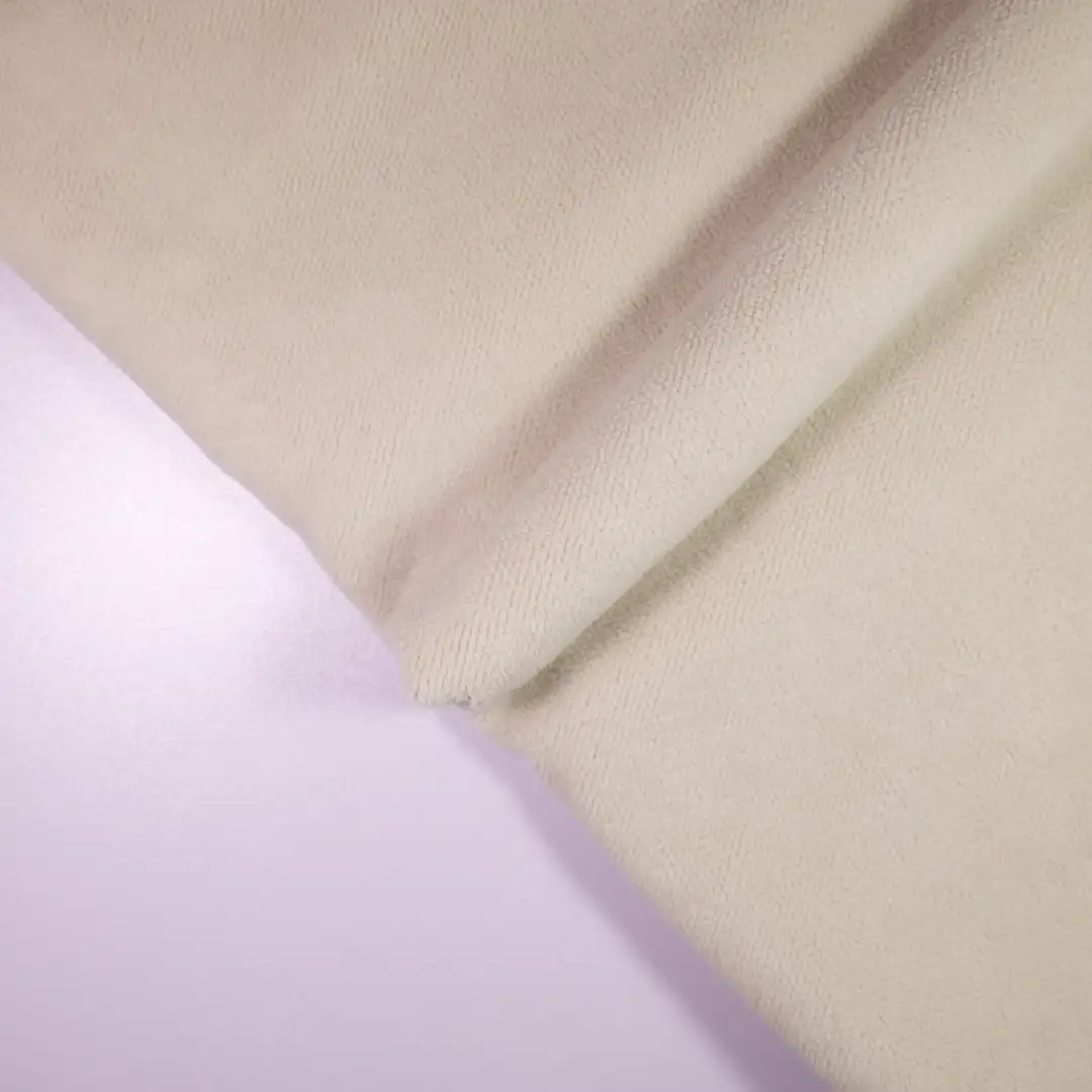 China Fabric for Hoodie  ,Loungewear,Sweatshirt Polar Fleece Knit Fabric Polyester cream-coloured color buy from China wholesaler bulk order at wholesale price free worldwide shipping Alibaba
