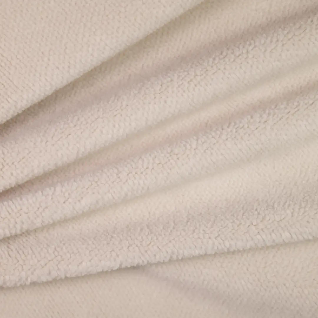 China Fabric for Hoodie  ,Loungewear,Sweatshirt Polar Fleece Knit Fabric Polyester cream-coloured color buy from China wholesaler bulk order at wholesale price free worldwide shipping Alibaba