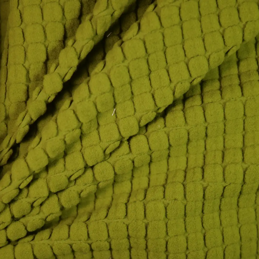 China Fabric for Jackets,Blazer,Suit Polar Fleece Knit Fabric Polyester Spandex Green color buy from China wholesaler bulk order at wholesale price free worldwide shipping Alibaba