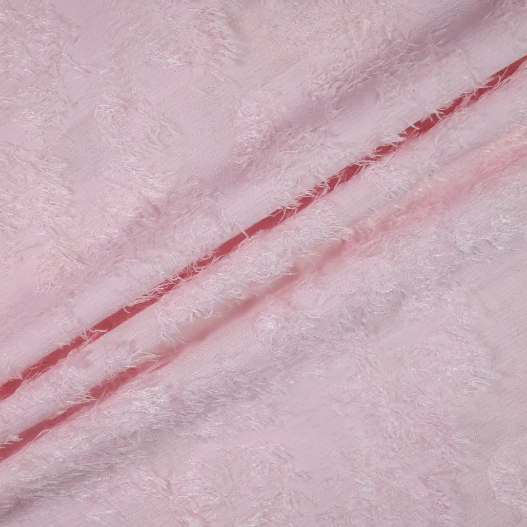 China Fabric for Shirt,Blouse,Crop Top Polyester Jacquard Synthetic Woven Fabric Polyester Pink color buy from China wholesaler bulk order at wholesale price free worldwide shipping Alibaba