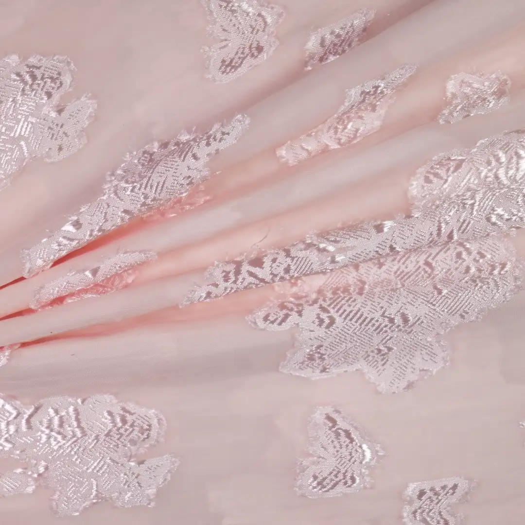 China Fabric for Shirt,Blouse,Crop Top Jacquard Woven Blended Fabric Polyester Cotton Pink color buy from China wholesaler bulk order at wholesale price free worldwide shipping Alibaba