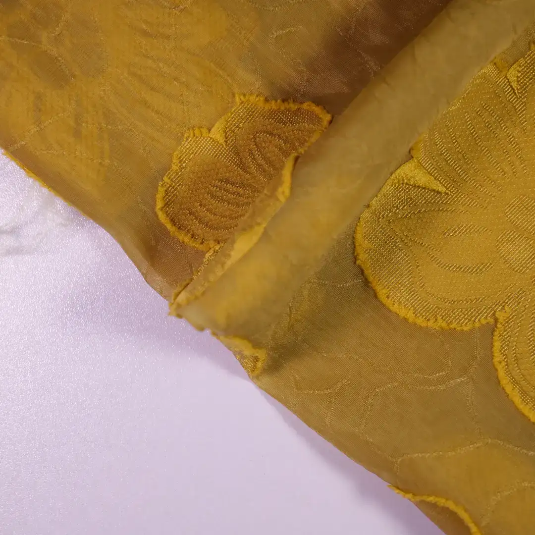 China Fabric for Shirt,Tank Top,Crop Top,Skirt Jacquard Woven Blended Fabric Polyamide yellow color buy from China wholesaler bulk order at wholesale price free worldwide shipping Alibaba