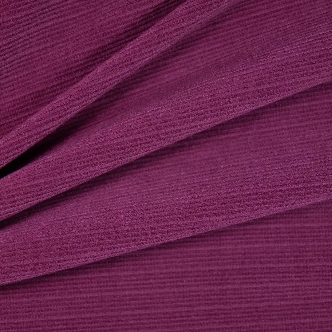 China Fabric for Shirt,Pants,Jackets,Blazer,Shorts knitted Corduroy Knit Fabric Polyester Spandex Grape Purple color buy from China wholesaler bulk order at wholesale price free worldwide shipping Alibaba
