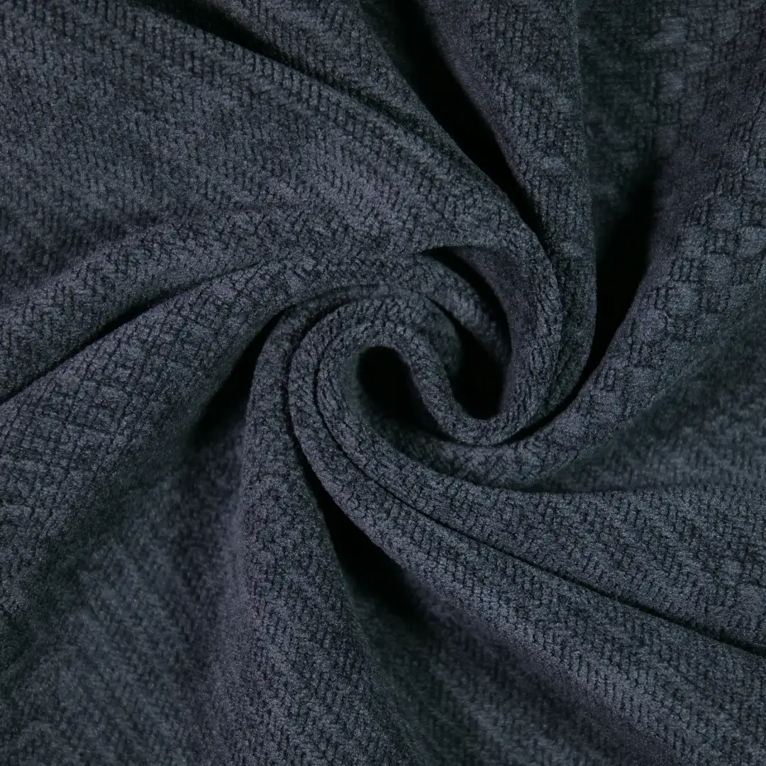 China Fabric for Pants,Blazer,Sweatshirt Jacquard Knit Fabric Polyester Spandex dark Gray color buy from China wholesaler bulk order at wholesale price free worldwide shipping Alibaba