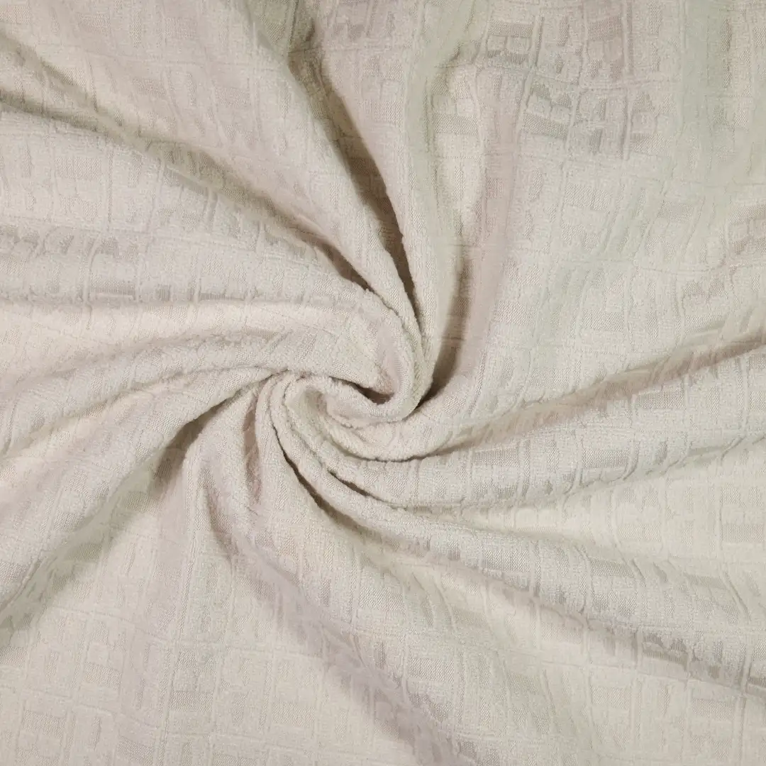 China Fabric for Pants,Full-Zipper Cardigan ,Knitted Jacket  Jacquard Knit Fabric Polyester Spandex White color buy from China wholesaler bulk order at wholesale price free worldwide shipping Alibaba