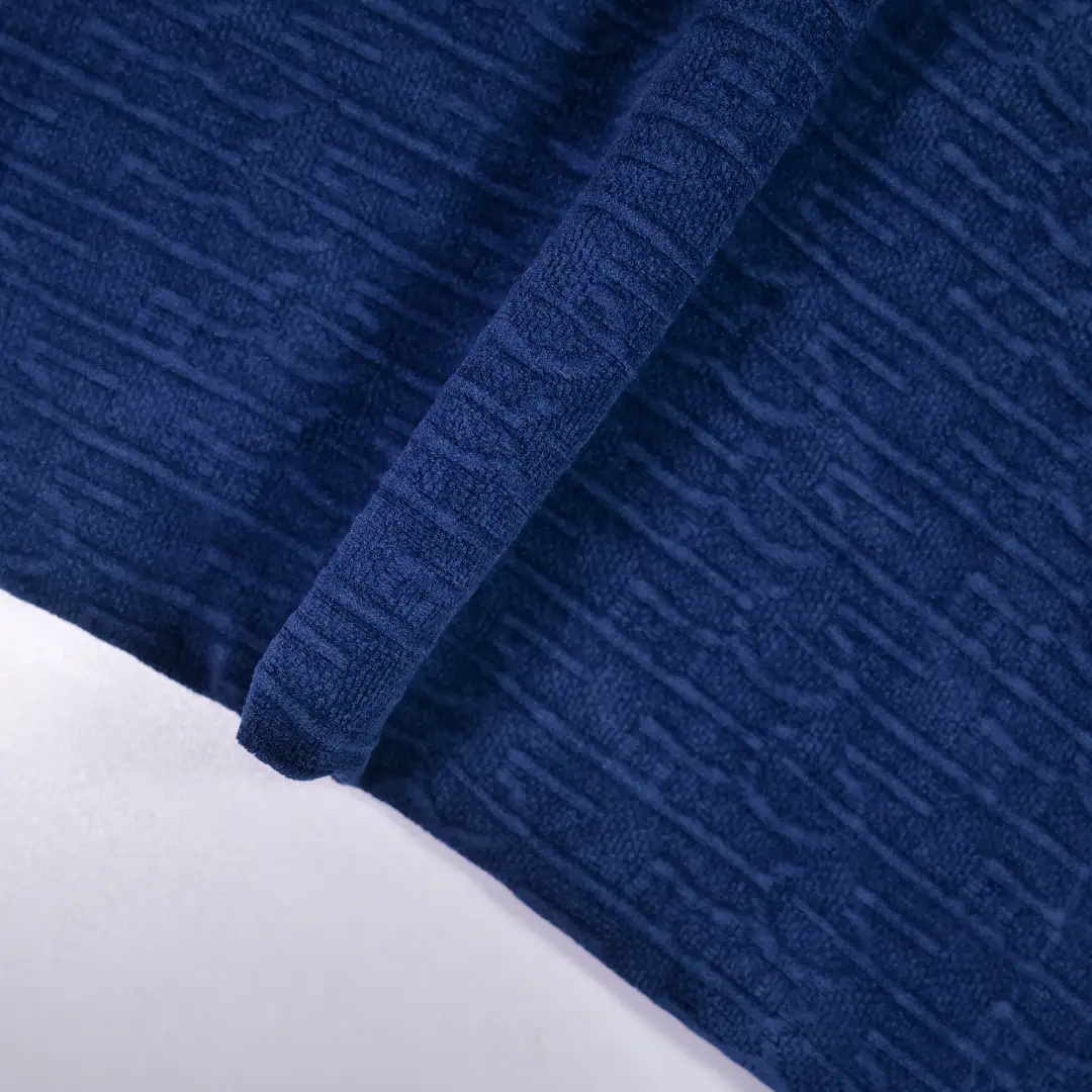China Fabric for Pants,Jackets,Hoodie,Knitted Jacket  Jacquard Knit Fabric Polyester Spandex Navy color buy from China wholesaler bulk order at wholesale price free worldwide shipping Alibaba