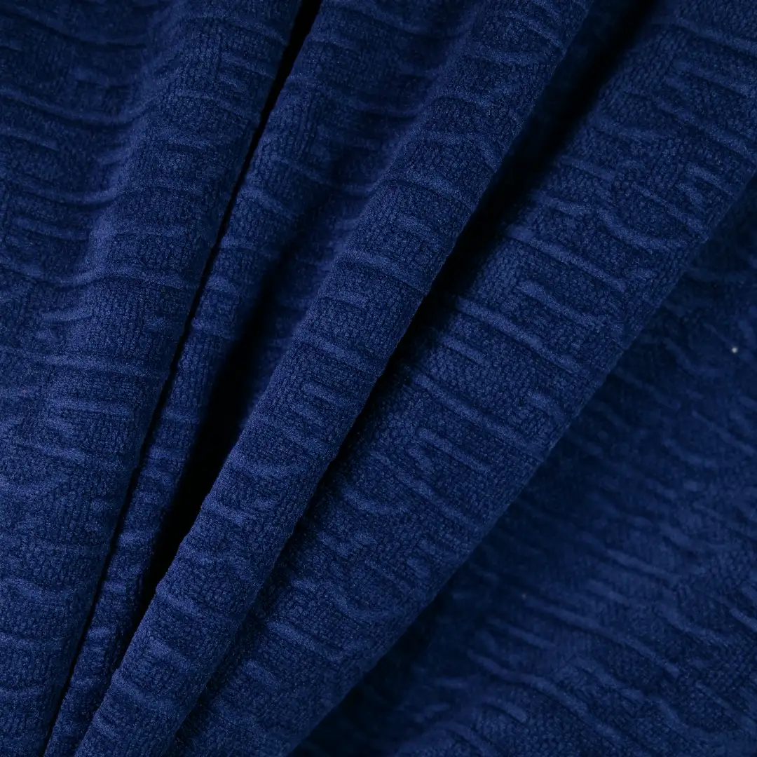 China Fabric for Pants,Jackets,Hoodie,Knitted Jacket  Jacquard Knit Fabric Polyester Spandex Navy color buy from China wholesaler bulk order at wholesale price free worldwide shipping Alibaba