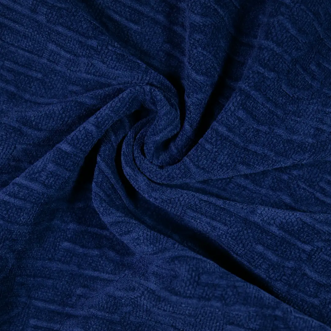 China Fabric for Pants,Jackets,Hoodie,Knitted Jacket  Jacquard Knit Fabric Polyester Spandex Navy color buy from China wholesaler bulk order at wholesale price free worldwide shipping Alibaba