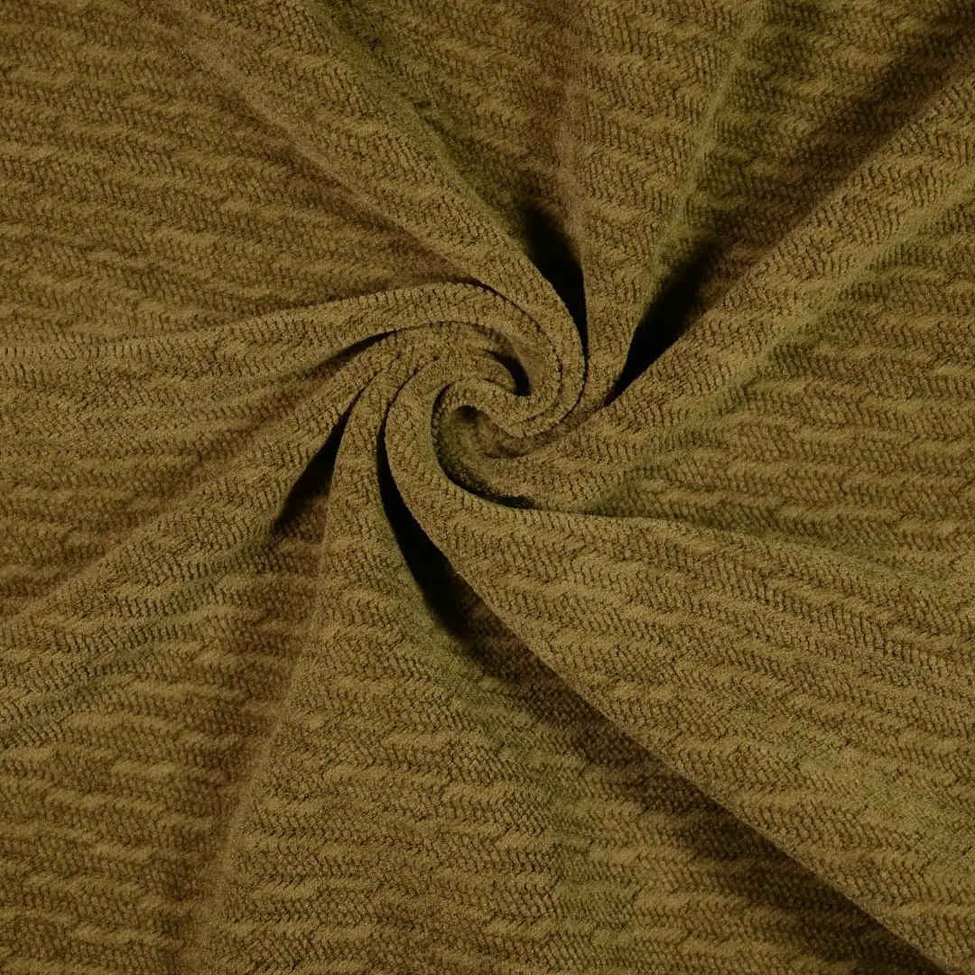 China Fabric for Jackets,Blazer,Hoodie,Full-Zipper Cardigan  Jacquard Knit Fabric Polyester Spandex olive color buy from China wholesaler bulk order at wholesale price free worldwide shipping Alibaba