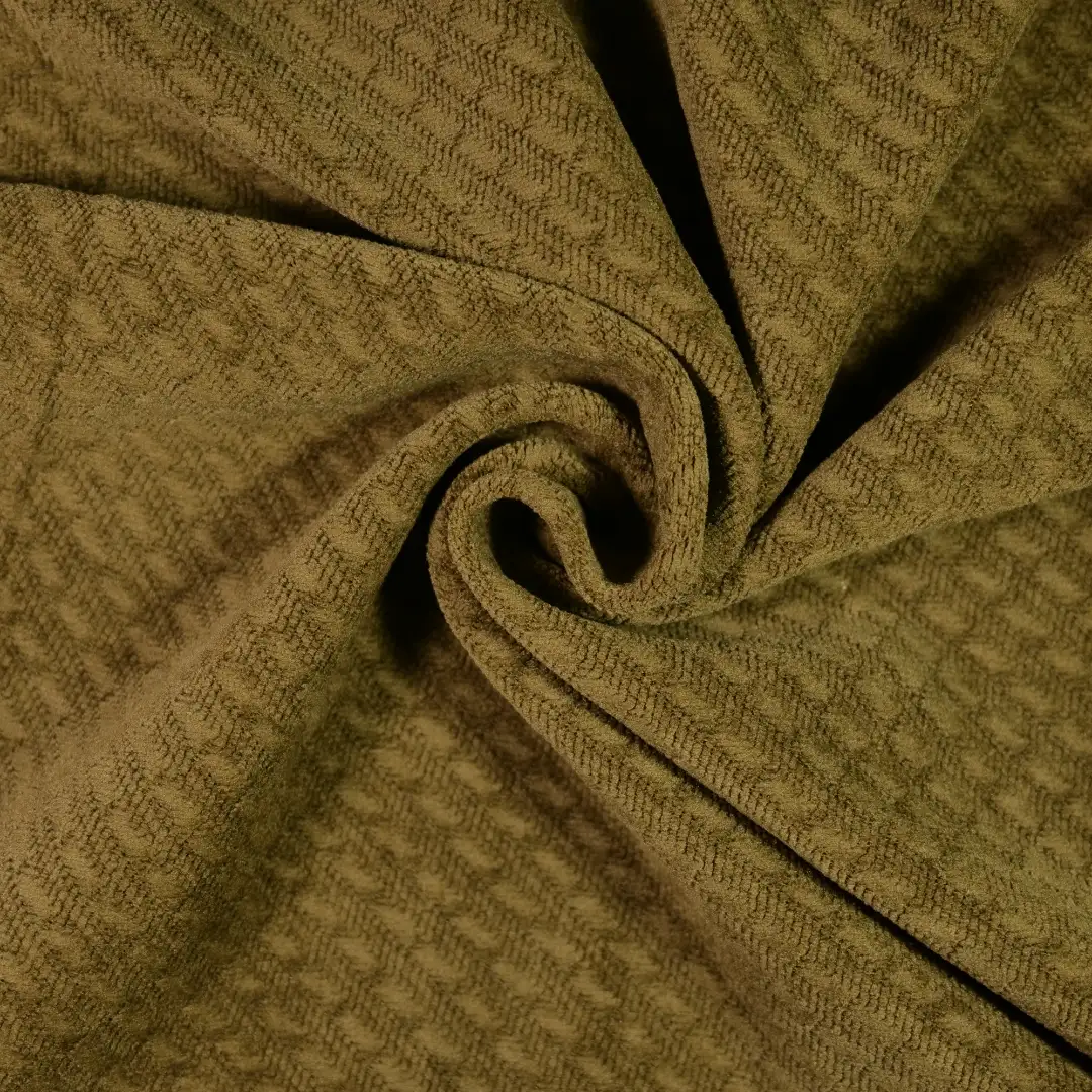 China Fabric for Pants,Blazer,Hoodie,Suit Jacquard Knit Fabric Polyester Spandex olive color buy from China wholesaler bulk order at wholesale price free worldwide shipping Alibaba