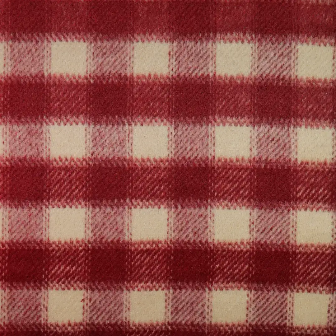 China Fabric for Blazer,Overcoat,Suit,Uniform Yarn Dyed Check Woven Blended Fabric Wool Polyester Red color buy from China wholesaler bulk order at wholesale price free worldwide shipping Alibaba