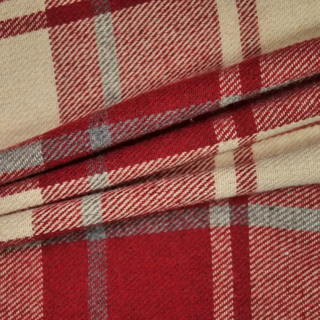 China Fabric for Suit Trouser,Skirt,Overcoat,Suit,Ski Suits Yarn Dyed Check Woven Blended Fabric Polyester Wool Red color buy from China wholesaler bulk order at wholesale price free worldwide shipping Alibaba