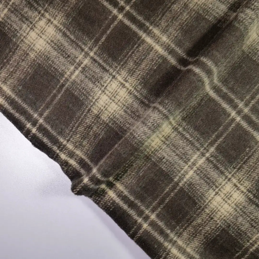 China Fabric for Blazer,Suit,Skirt  Yarn Dyed Check Woven Blended Fabric Polyester Wool coffee color buy from China wholesaler bulk order at wholesale price free worldwide shipping Alibaba