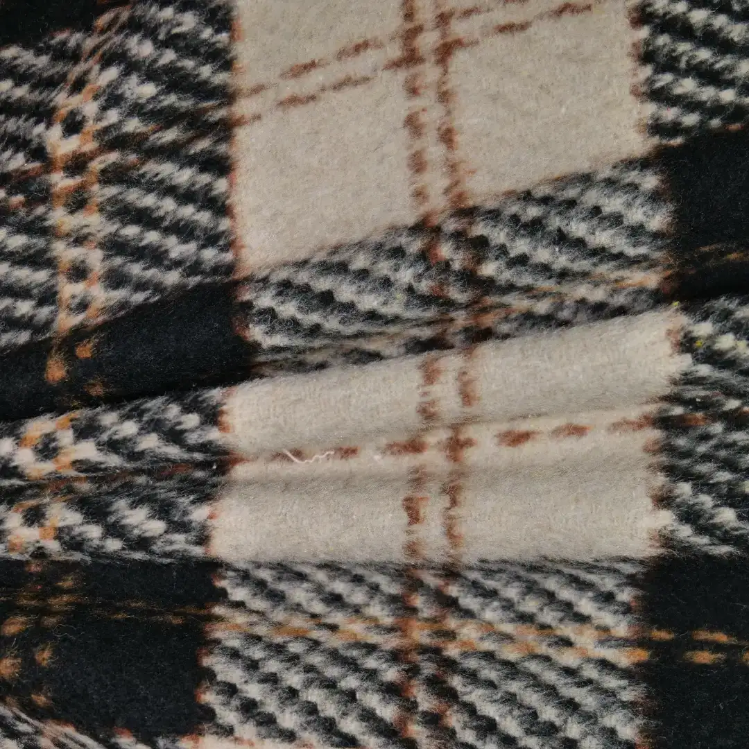 China Fabric for Jackets,Blazer,Suit Yarn Dyed Check Woven Blended Fabric Wool Polyester Brown color buy from China wholesaler bulk order at wholesale price free worldwide shipping Alibaba