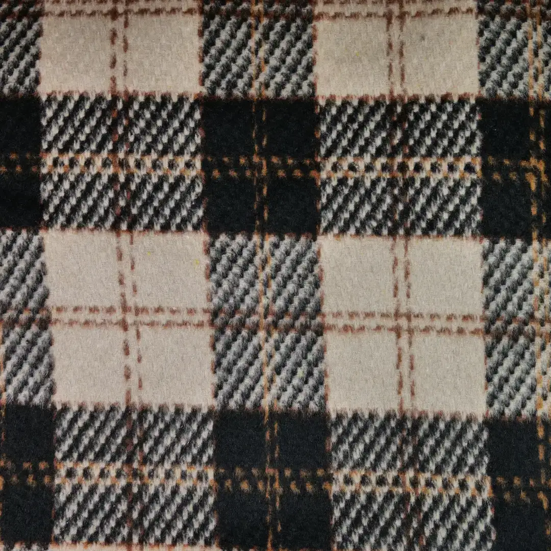 China Fabric for Jackets,Blazer,Suit Yarn Dyed Check Woven Blended Fabric Wool Polyester Brown color buy from China wholesaler bulk order at wholesale price free worldwide shipping Alibaba