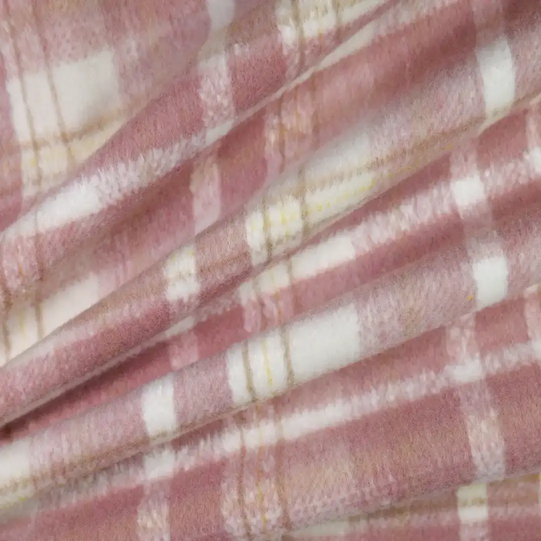 China Fabric for Jackets,Blazer,Skirt,Overcoat,Suit Yarn Dyed Check Woven Blended Fabric Polyester Wool Pink color buy from China wholesaler bulk order at wholesale price free worldwide shipping Alibaba