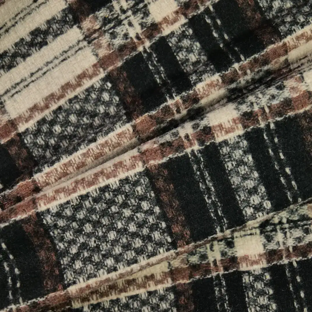 China Fabric for Blazer,Suit,Over Shirt Yarn Dyed Check Woven Blended Fabric Polyester Wool Acrylic Black color buy from China wholesaler bulk order at wholesale price free worldwide shipping Alibaba