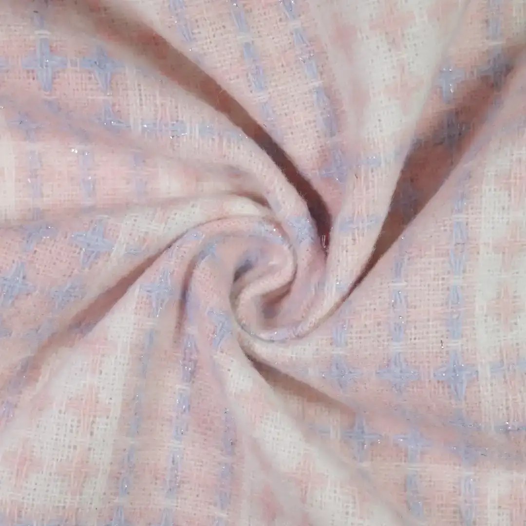 China Fabric for Blazer,Skirt,Overcoat,Suit,Uniform Yarn Dyed Check Woven Blended Fabric Polyester Wool Pink color buy from China wholesaler bulk order at wholesale price free worldwide shipping Alibaba
