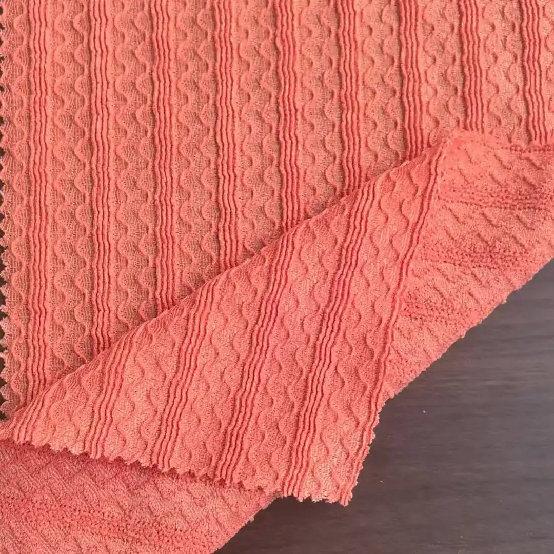 China Fabric for Women's Pants ,Cami Top  TC Yarn Dye Woven Blended Fabric Polyester Spandex orange color buy from China wholesaler bulk order at wholesale price free worldwide shipping Alibaba