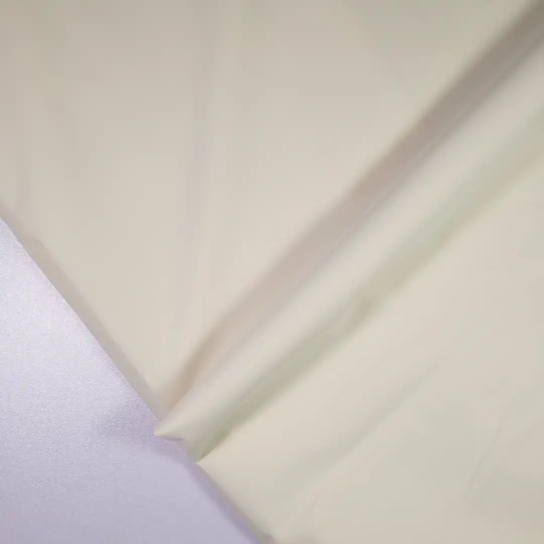 China Fabric for Windproof Jacket,Light Jacket Polyester Pongee Synthetic Woven Fabric Polyester Ivory color buy from China wholesaler bulk order at wholesale price free worldwide shipping Alibaba