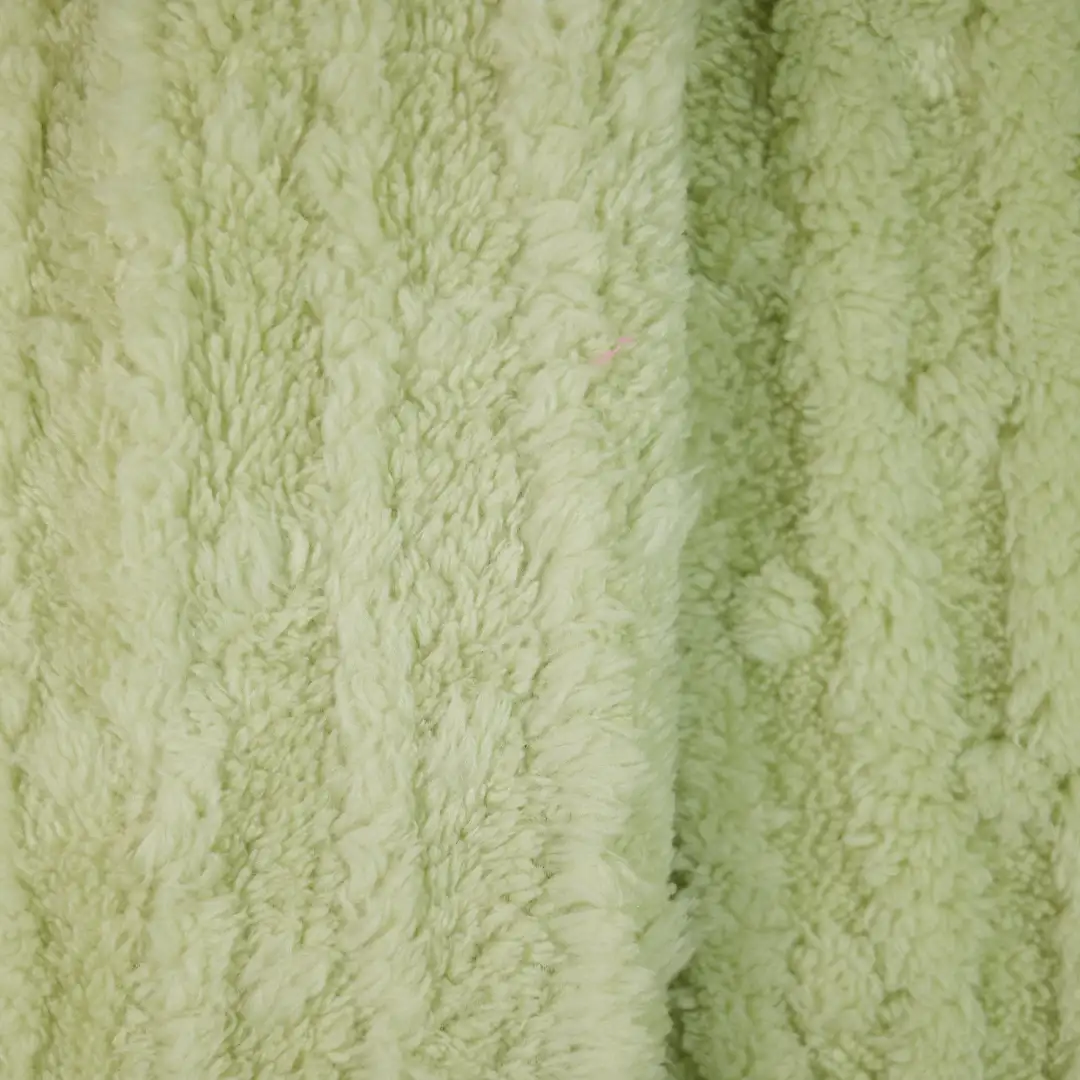 China Fabric for Pajamas,Knitted Jacket ,Hoodie   Double-side fleece Knit Fabric Polyester LightGreen color buy from China wholesaler bulk order at wholesale price free worldwide shipping Alibaba
