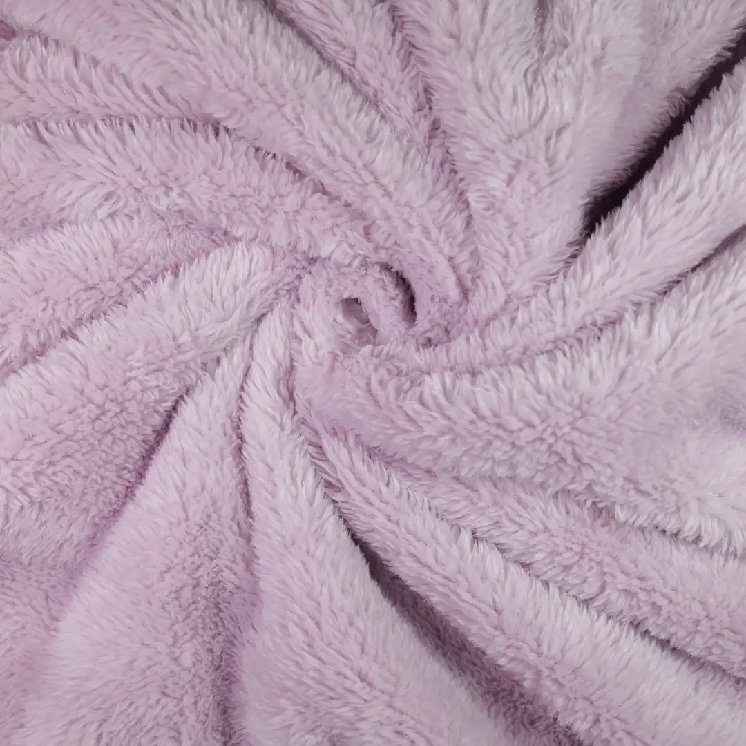 China Fabric for Pajamas,Full-Zipper Cardigan ,Crew Neck Pullover ,Loungewear Double-side fleece Knit Fabric Polyester light purple color buy from China wholesaler bulk order at wholesale price free worldwide shipping Alibaba